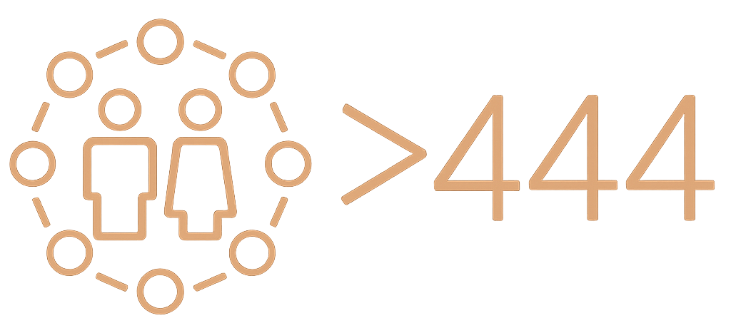 444 employees